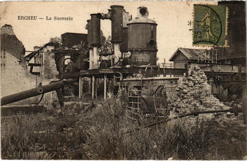 Carte postale ancienne Ercheu la Sucrerie à Ercheu