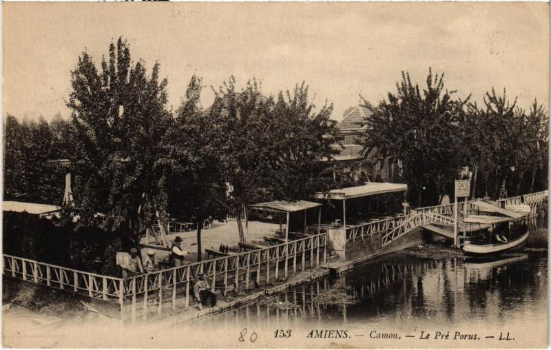 Carte postale ancienne Amiens le Pre Porus à Amiens