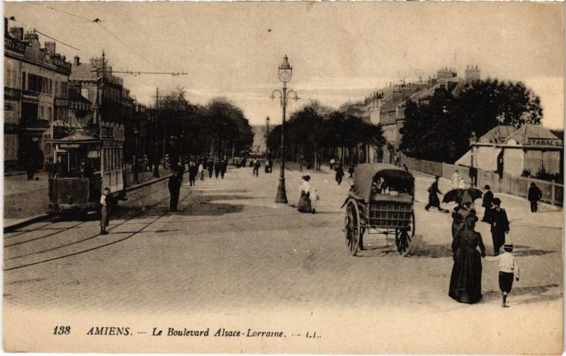 Carte postale ancienne Amiens Boulevard Alsace Lorraine à Amiens