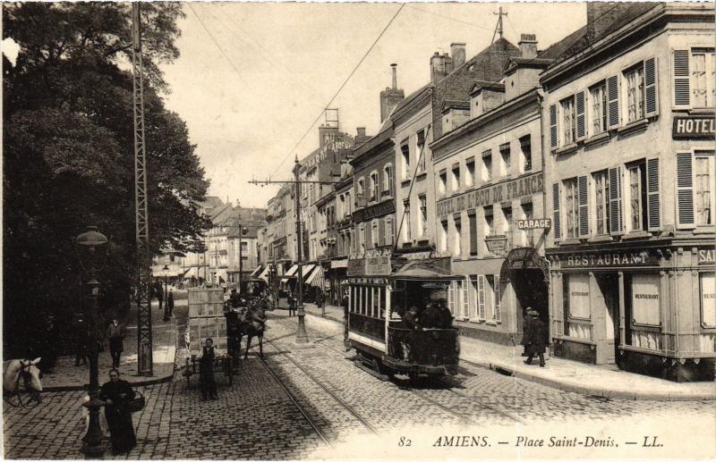 Carte postale ancienne Amiens Place Saint-Denis à Amiens