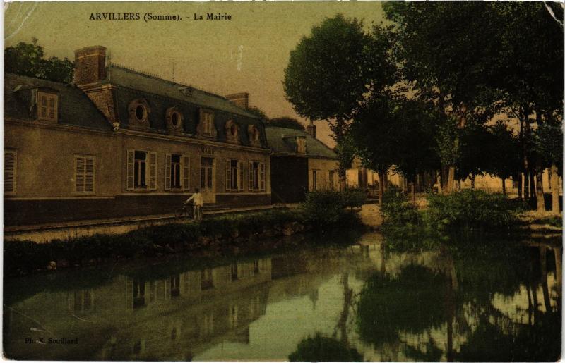 Carte postale ancienne Arvillers la Mairie à Arvillers