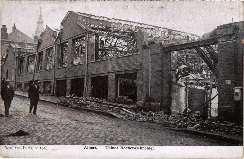 Carte postale ancienne Albert Usines Rochet Schneider à Albert