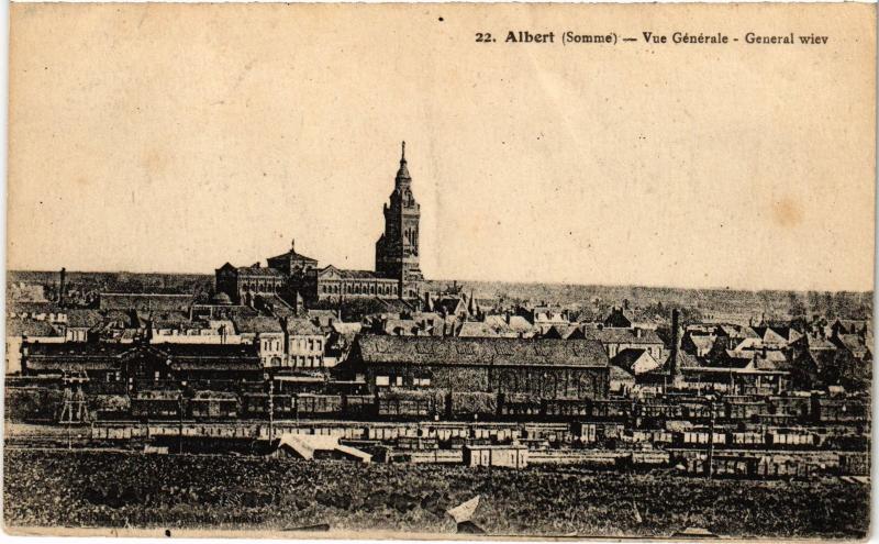 Carte postale ancienne Albert vue generale à Albert