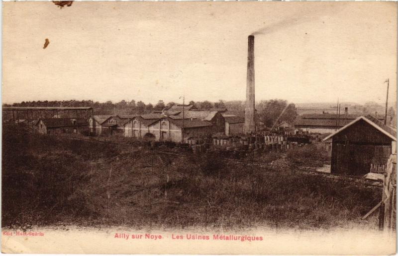 Carte postale ancienne Ailly sur Noye Les Usines Metallurgiques à Ailly-sur-Noye