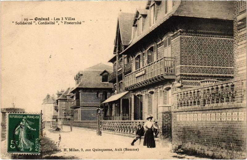 Carte postale ancienne Onival Villas Solidarite, Cordialite, Fraternite