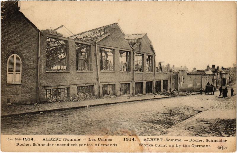 Carte postale ancienne Albert les Usines Rochet Schneider à Albert