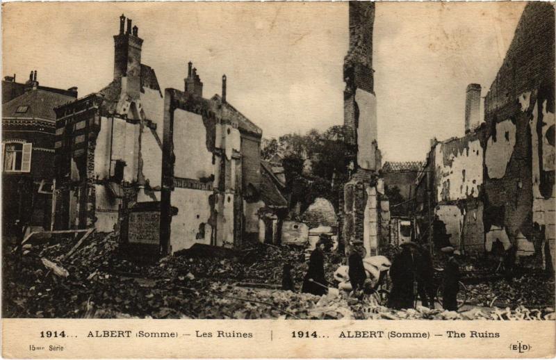 Carte postale ancienne Albert les ruines à Albert