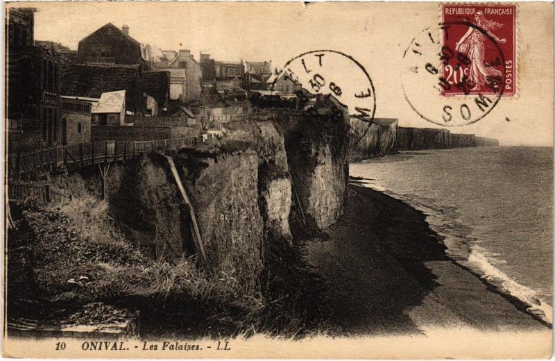 Carte postale ancienne Onival les falaises