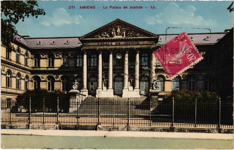 Carte postale ancienne Amiens Palais de Justice à Amiens