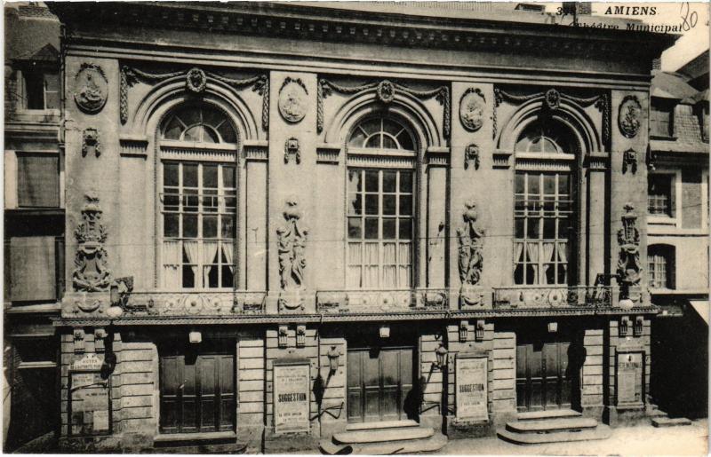Carte postale ancienne Amiens Theatre Municipal à Amiens