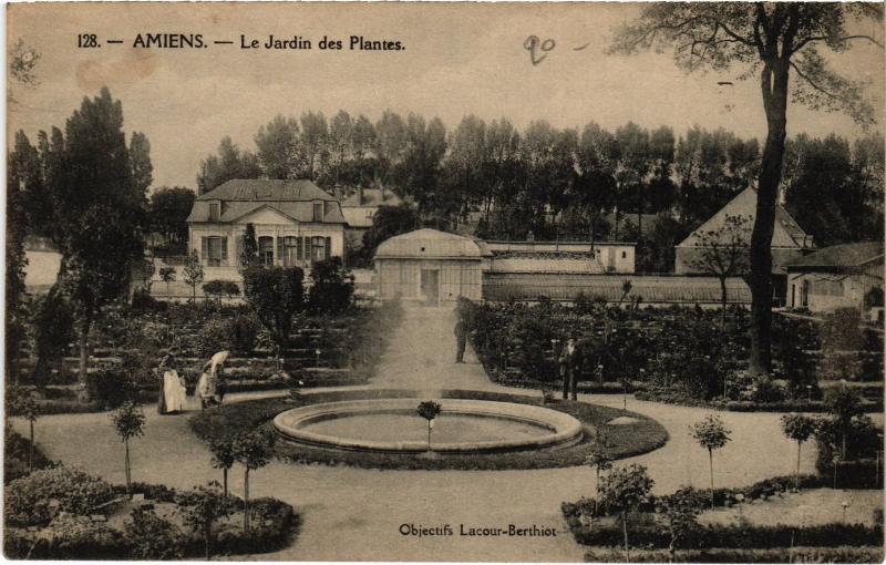 Carte postale ancienne Amiens Jardin des Plantes à Amiens