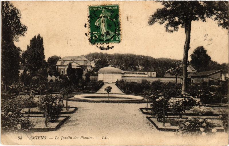 Carte postale ancienne Amiens Jardin des Plantes à Amiens