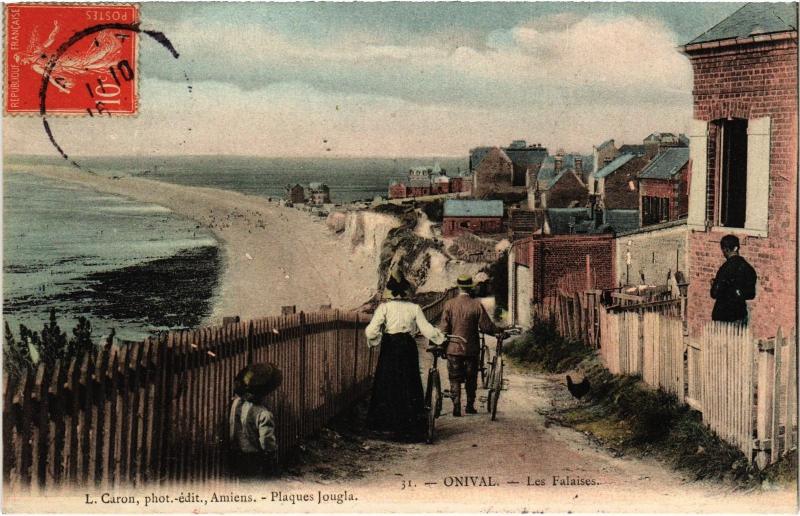 Carte postale ancienne Onival les falaises