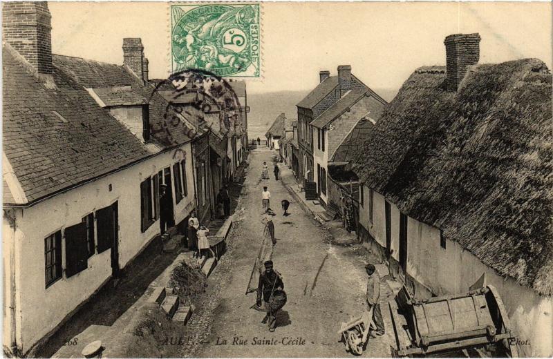 Carte postale ancienne Ault Rue Sainte-Cecile