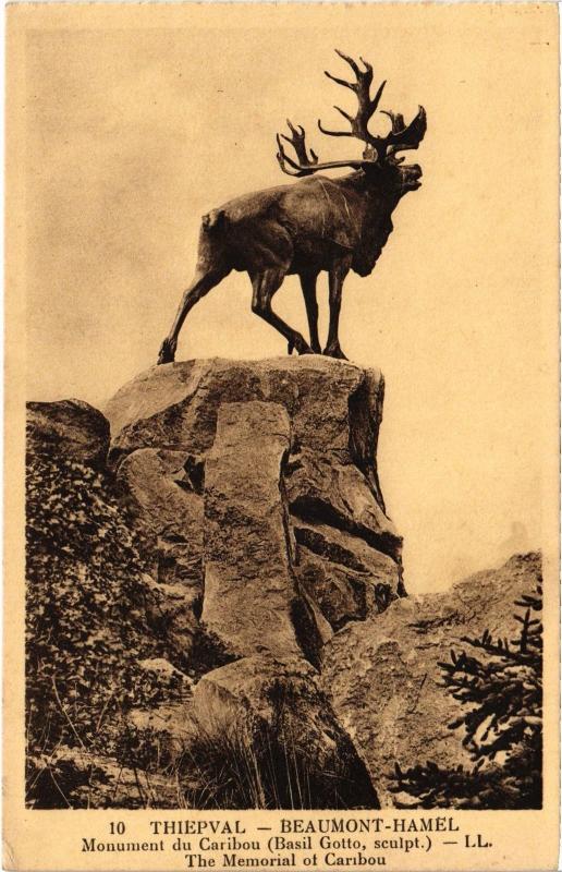 Carte postale ancienne Thiepval Monument du Caribou à Thiepval