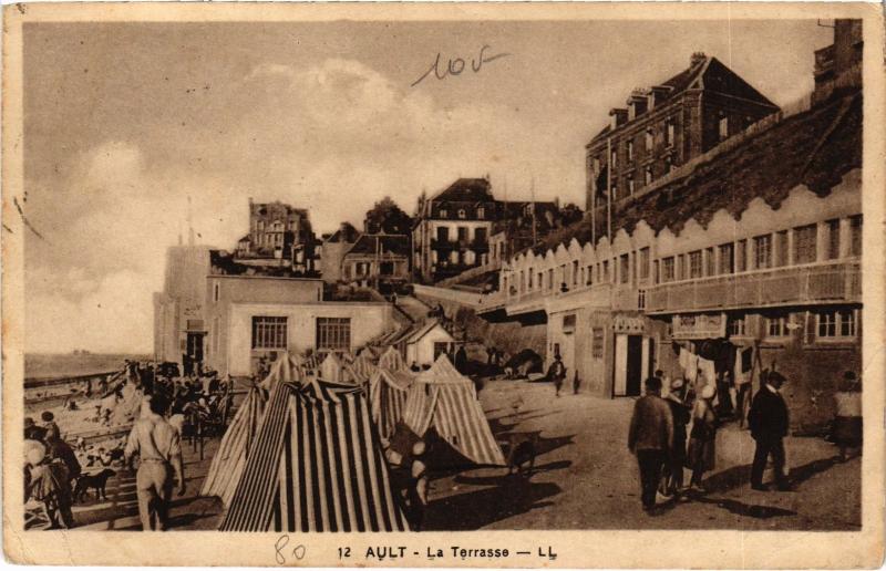 Carte postale ancienne Ault la terrasse