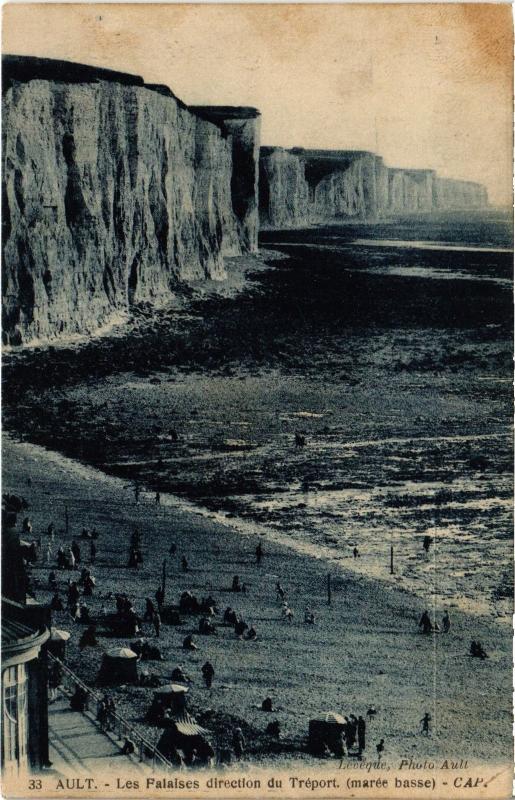 Carte postale ancienne Ault les falaises du Treport