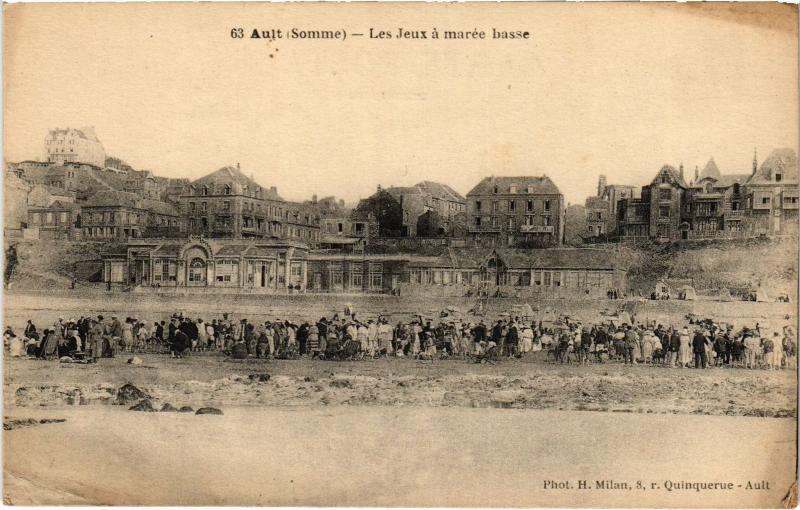 Carte postale ancienne Ault les Jeux a maree basse