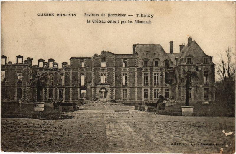Carte postale ancienne Tilloloy le chateau à Tilloloy