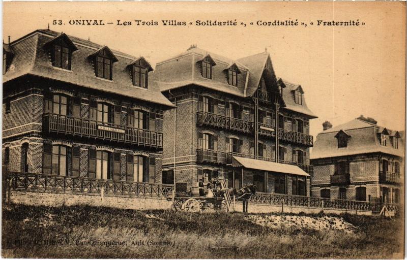 Carte postale ancienne Onival Villas Solidarite, Cordialite, Fraternite