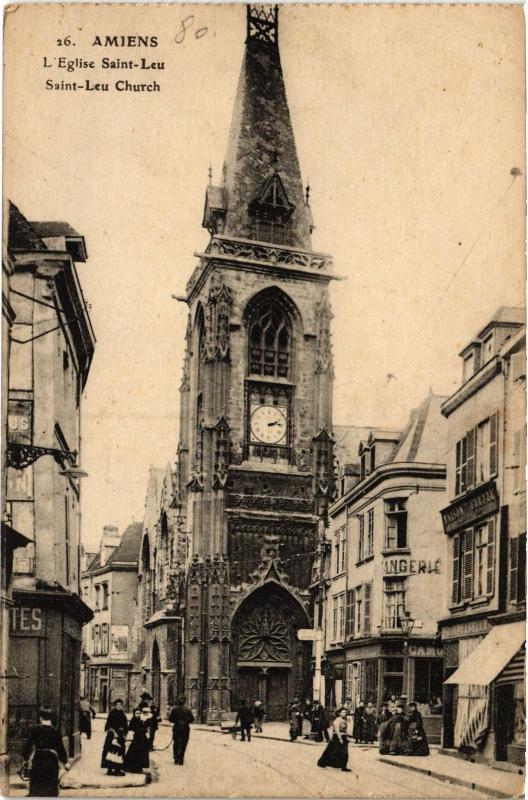 Carte postale ancienne Amiens Eglise Saint-Leu à Amiens