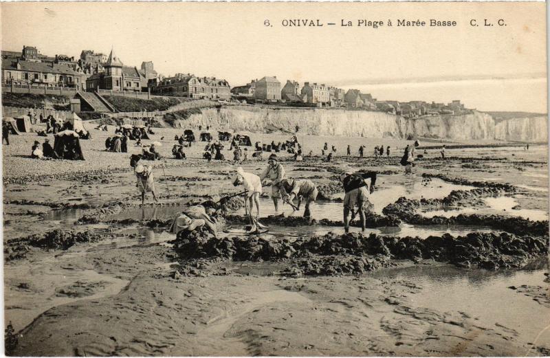 Carte postale ancienne Onival la plage a Maree basse
