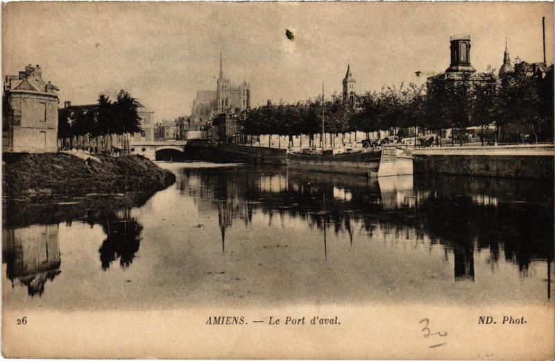 Carte postale ancienne Amiens Port d'Aval à Amiens