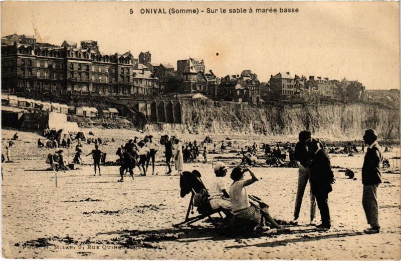 Carte postale ancienne Onival sur le sable a maree basse