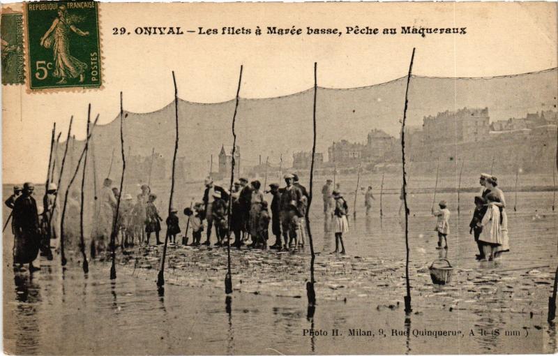 Carte postale ancienne Onival peche az Maquereaux