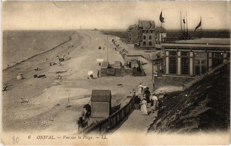 Carte postale ancienne Onival vue sur la plage