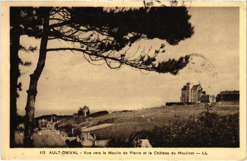 Carte postale ancienne Ault vue vers le Moulin du Pierre