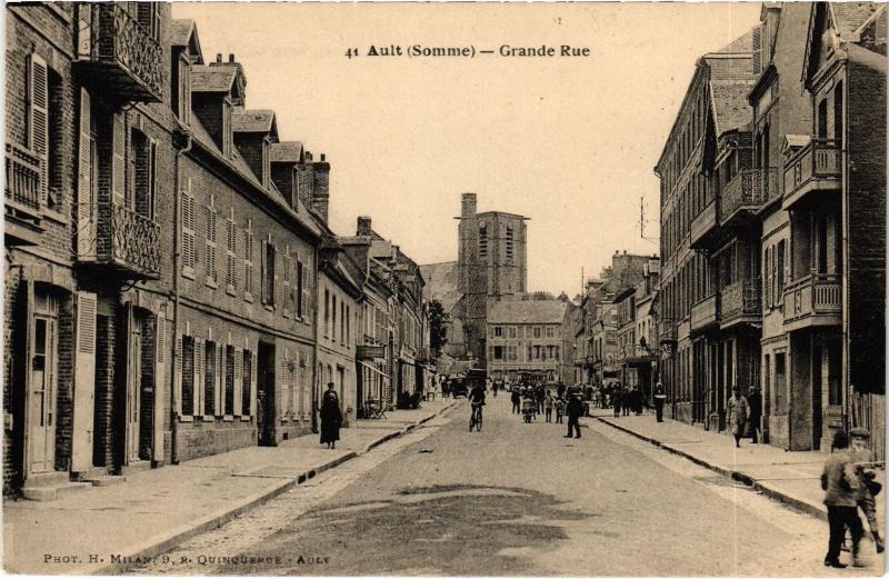 Carte postale ancienne Ault Grande Rue