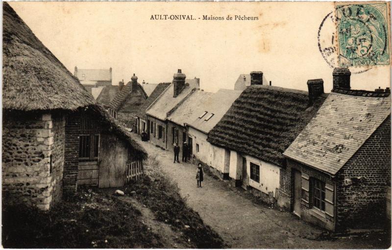 Carte postale ancienne Ault Maisons de Pecheurs