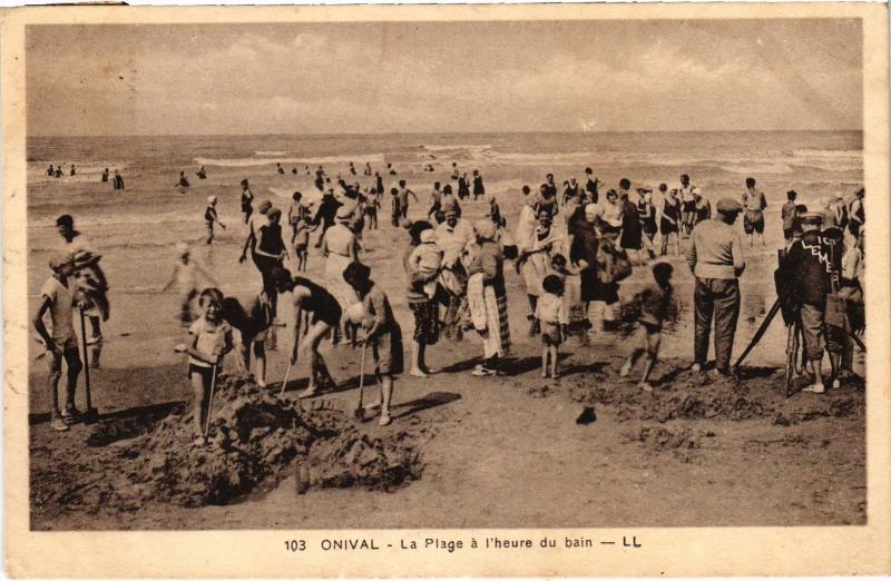 Carte postale ancienne Onival la plage