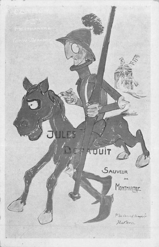 Carte postale ancienne Commune de Montmartre - Comité Depaquit - Jules Depaquit - Sauveur de Montmartre à Paris 18e