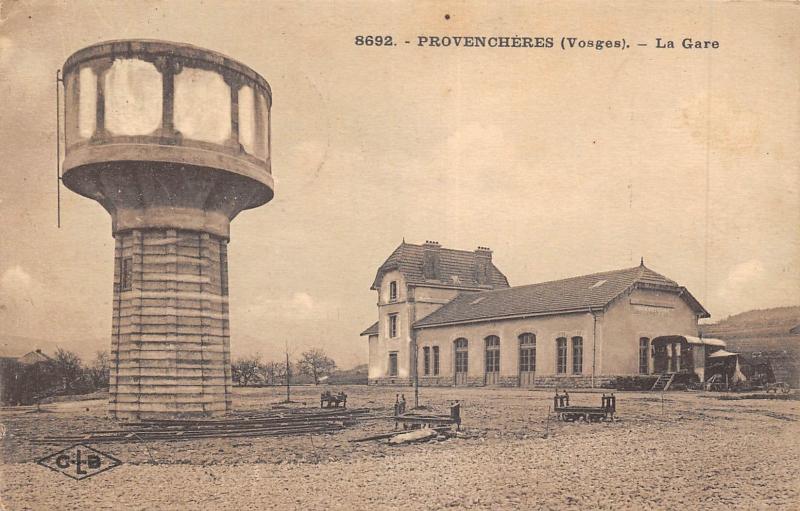 Carte postale ancienne Provencheres - La Gare - cliché rare