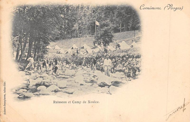 Carte postale ancienne Cornimont - Ruisseau Et Camp De Xoulce à Cornimont