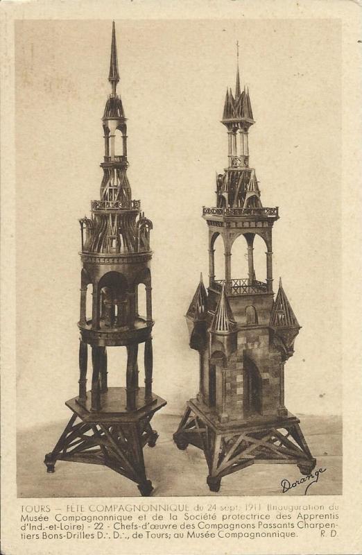 Carte postale ancienne Fête Compagnonnique à Tours