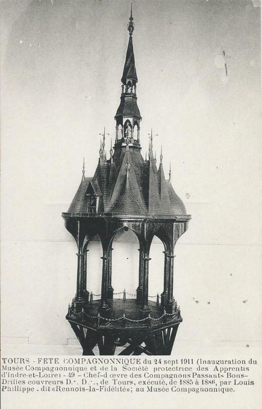 Carte postale ancienne Fête Compagnonnique à Tours
