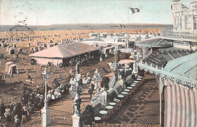 Carte postale ancienne Trouville - Vue Prise Du Salon De Lecture Du Casino
