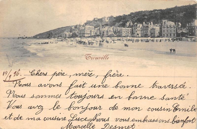 Carte postale ancienne Trouville - A Maree Haute