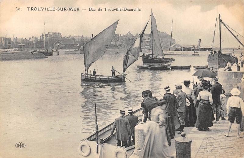Carte postale ancienne Trouville Sur Mer - Bac De Trouville Deauville à Trouville-sur-Mer