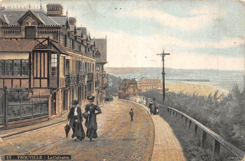 Carte postale ancienne Trouville - Le Calvaire