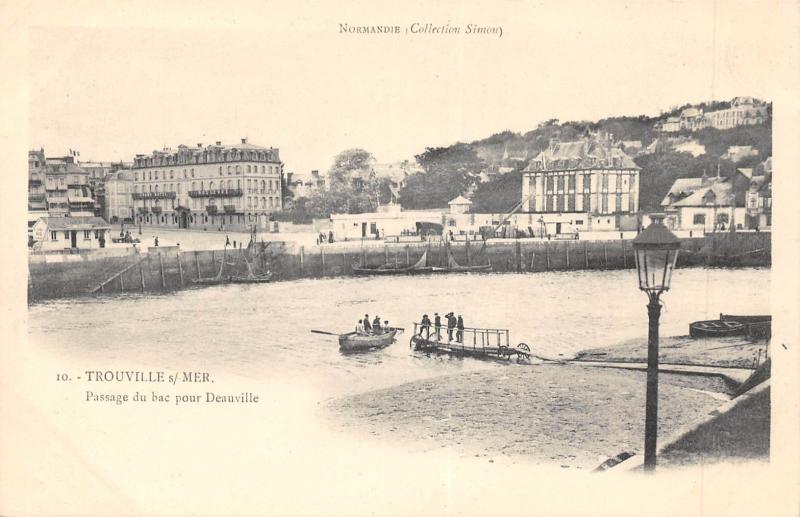 Carte postale ancienne Trouville Sur Mer - Passage Du Bac Pour Deauville à Trouville-sur-Mer