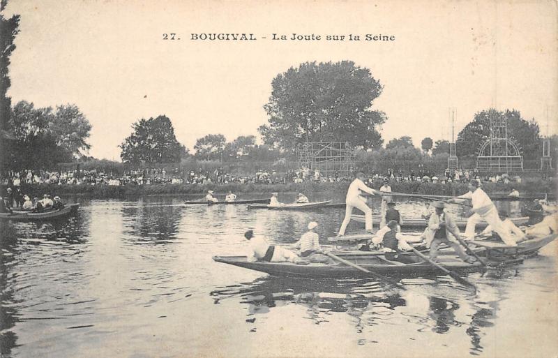 Carte postale ancienne Bougival - La Joute Sur La Seine à Bougival