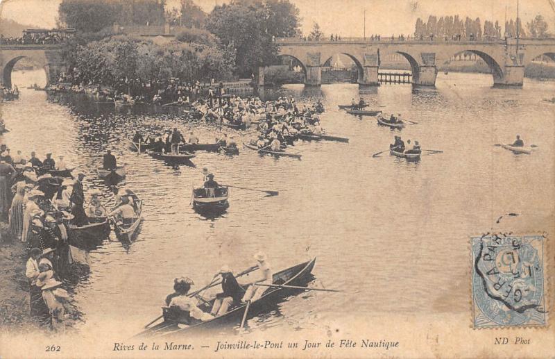 Carte postale ancienne Joinville Le Pont Un Jour De Fete Nautique à Joinville-le-Pont