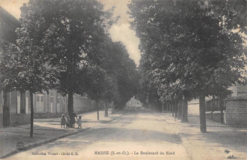 Carte postale ancienne Maisse - Boulevard Du Nord à Maisse