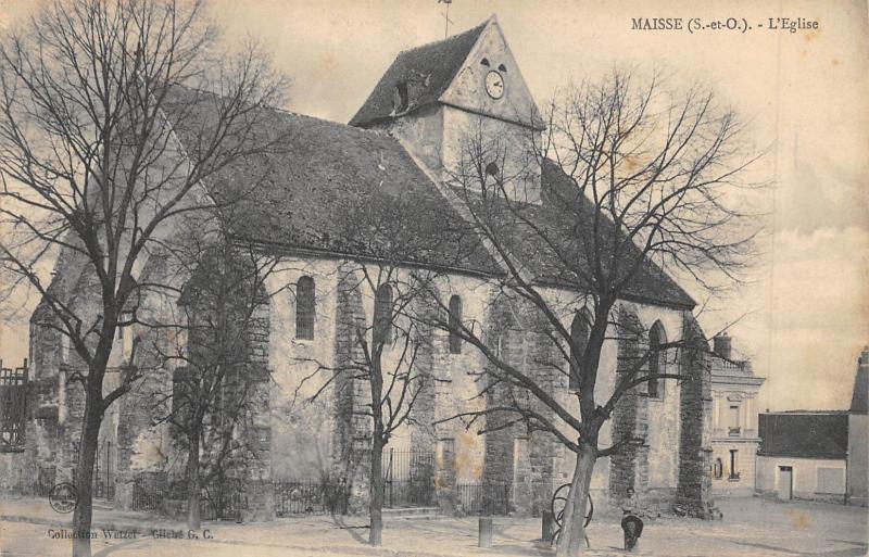 Carte postale ancienne Maisse - L'Eglise à Maisse