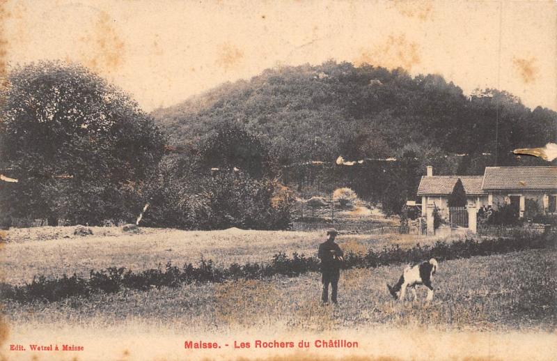 Carte postale ancienne Maisse - Les Rochers Du Chatillon à Maisse