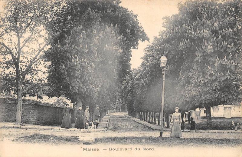 Carte postale ancienne Maisse - Boulevard Du Nord à Maisse